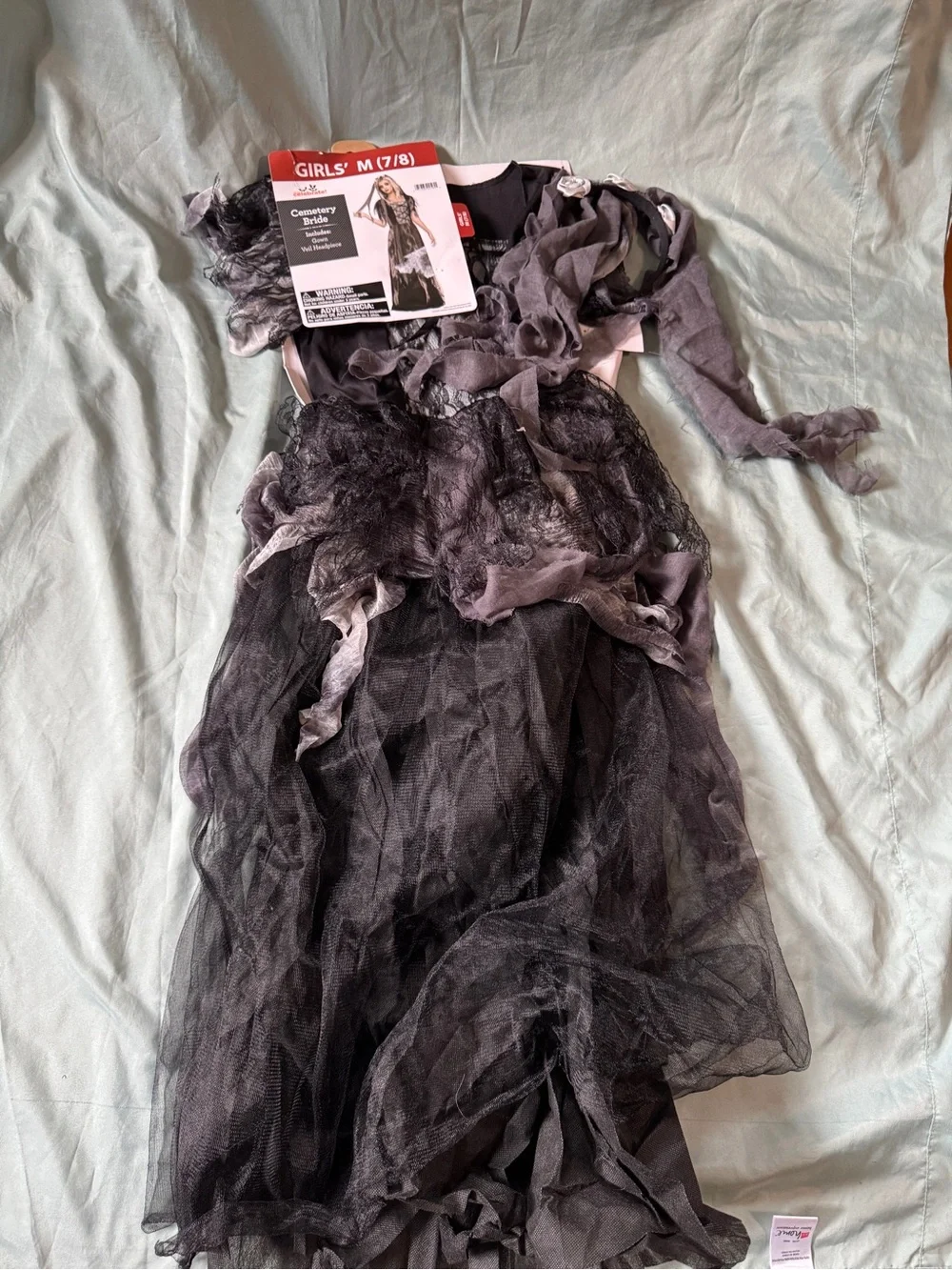 Celebrate! Girls' Cemetery Bride Costume - Black (M 7/8)